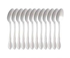 Gastro Spirit - 36-er Set ESS-Löffel/Suppen-Löffel - Silber, 19,5 cm (L), Chromstahl, Spülmaschinenfest - 3 Setgrößen (12/24/36), weiteres Besteck aus der Serie Chippendale erhältlich