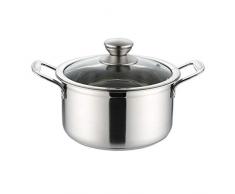 Heavy Tajinen mit Deckel, Eintopf, Auflauf Teller mit Glasdeckel und Hochglanz poliert, Edelstahl (Size : 24 * 13.2cm)