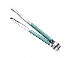 Meikong Grillzange aus Edelstahl für Grill Food Clip Eiszange Fleisch Salat Toast Brot Zange Küche Zubehör blau