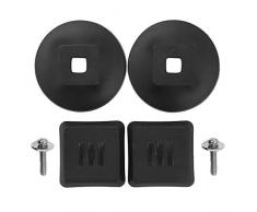 YOOJIA 2 Stück Ersatzgriff Deckel Bakelite Deckelgriff Deckelknopf Topfdeckel Universal Ersatz Küchenkochgeschirr Topf Pfanne Knopfgriff Schwarz A One Size