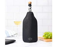 SILBERTHAL Weinkühler Manschette - Flaschenkühler - Kühlmanschette für Flaschen unterwegs - schwarz