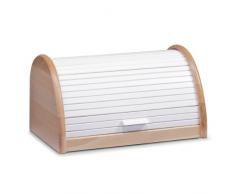 Zeller 20460 Rollbrotkasten, Buche, 39 x 25 x 21 cm, weiß