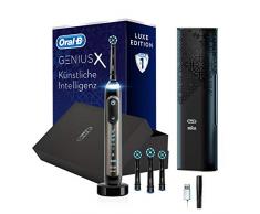 Oral-B Genius X Luxe Edition Elektrische Zahnbürste, mit künstlicher Intelligenz und Premium Lade-Reise-Etui, anthracite grey