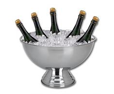 TW24 Champagnerkühler Edelstahl Sektschale Sektkühler Champagnerschale Edelstahlschale Weinkühler Flaschenkühler Getränkekühler Champagner Kühler groß