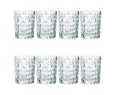 Nachtmann Dancing Stars Bossa Nova Whiskybecher Set, 8er Set, Whiskyglas, Tumbler, Kristallglas, H 10 cm, 330 ml