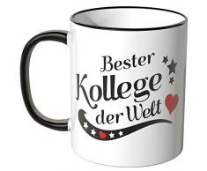 JUNIWORDS Tasse + Mousepad im Set - ideal als Geschenk - Bester Kollege der Welt
