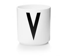 Design Letters - Becher - Buchstabentasse - Buchstabe: V - Porzellan - Arne Jacobsen