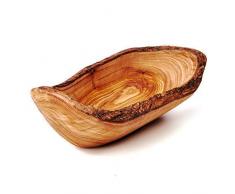 Baguetteschale Olivenholz Holz Schale Baguette länglich im Naturschnitt 25cm