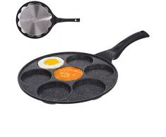 ORION Augenpfanne Spiegelei-Pfanne für 7 Eier Crepepfanne für Gas Induktion Antihaftbeschichtete Ø 27 cm GRANDE