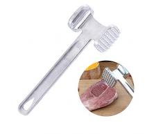Lezed Aluminiumlegierung Fleischhammer Metall Fleischklopfer Hammer Doppelseitig Fleischhammer für Steak Rind Fisch Hähnchen Schweinefleisch 22.5 cm