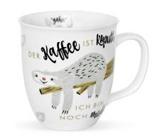 H:)PPY life 45180 Kaffeetasse mit Spruch Faultier, Geschenk-Tasse, Porzellan, 40 cl