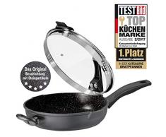 STONELINE® FUTURE Schmorpfanne 28 cm, mit Siebglasdeckel, induktionsgeeignet