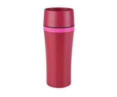 Emsa 514178 Isolierbecher, Mobil genießen, 360 ml, Quick Press Verschluss, Himbeer/Rosa, Travel Mug Fun