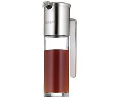 WMF Basic Essigspender 120ml, mit Aromadeckel und Rücklauföffnung, Essig und Ãldosierer, Glas, Cromargan Edelstahl mattiert, spülmaschinengeeignet