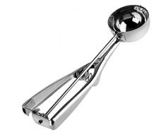 KADAX Eisportionierer aus Edelstahl, Eislöffel mit Hebel, 5.5 cm, Kugelausstecher für EIS, Eiskugeln, Kartoffelpüree, Fleischbällchen, Obst, Teig, Portionierer mit Zangengriff