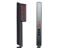 Glättbürste, Bart Haarglätter, Männer Schnelle Bart Haar Glätter Kamm, 3 in 1 Multifunktionale Elektrischer Bartglätter Haarglätter Bürste,30s Keramik schnell erhitzender Haargl