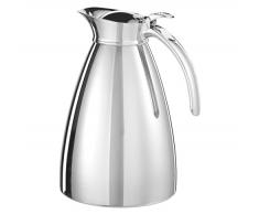 Esmeyer Empire Edelstahl 18/10, doppelwandig, unzerbrechlich Inhalt: ca. 1,5 Liter, spülmaschinenfest Isolierkanne, silber, 14 x 14 x 22 cm