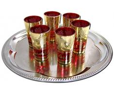 6x Teegläser Marokko orientalische Teegläser gold