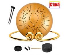 Stahl Tongue Pan Drum, Lotus Trommel 12 Zoll Anfänger Handtrommel Stahlzungentrommel Schlaginstrument Passend Für Yoga-Meditation Hand Untertasse (Color : K05)