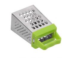 Runy Mini-Reibe mit 4 Seiten, für Obst und Gemüse, Multifunktionswerkzeug 7 x 3,5 cm grün