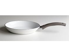 BALLARINI Hochwertige Aluminium Pfanne 20cm 24cm 28cm oder 3er Set weiß Keramik alle Herdarten Softtouch Griff (20cm Durchmesser)