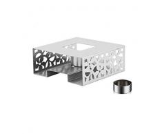 Sheny Teewärmer Edelstahl，Schlichtes Stövchen，Teewärmer für Teekanne，durchmessern 15cm，Teelicht und Teekanne ist Nicht enthalten