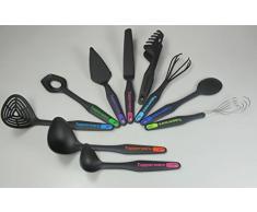 TUPPERWARE Schaumlöffel + Rührlöffel + Rührbesen + Tellerbesen + Kunststoffpalette + Kuchenschaufel + Kochlöffel + Schöpflöffel + Schöpflöffel klein + Chef-Zange