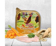 Schecker Dogreform Fleischtopf 12x 200g Schlächen mit 100% Geflügel glutenfrei getreidefrei ideal auch zum Barfen
