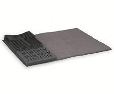 alpina 2 in1 Abtropfgitter und Abtropfmatte Abtropfer Mikrofaser Trockenmatte Geschirrabtropfer 50 x 40 cm