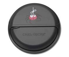 Carl Oscar SnackDISC - Drehbare Snackbox mit 5 Fächern | Kleine Vesperdose, Unterteilte Snackdose für Kinder | Kindergarten, Schule, Unterwegs (Grau)
