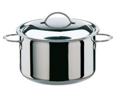 Spring 0285540616 Cristal Fleischtopf mit Deckel, Edelstahl, Silber, 15,2 x 27,2 x 29 cm