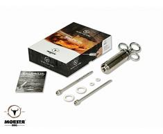 Moesta-BBQ BBQ-Spritze No.1 – Edelstahl Bratenspritze mit 2 Nadeln