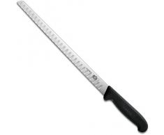 Victorinox Lachsmesser Kullenschliff Fibrox Küchenmesser, Schwarz, STANDARD