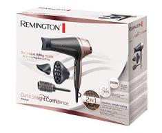 Remington Haartrockner Curl&Straight, 3 Stylingdüsen: konisch geformte & Locken-Stylingdüse, Diffusor & 45mm Rundbürste zum Glätten, Locken & Wellen (2200W, 3 Heiz-& 2 separate Gebläsestufen) D5706