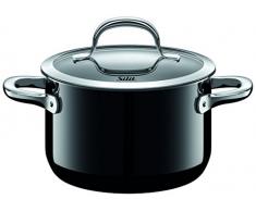 Silit Passion Black Koch/- Fleischtopf, hoch, 16cm, Glasdeckel, 2,0l, Silargan Funktionskeramik, Topf Induktion, schwarz