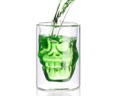 Cucina di Modena Doppelwandiges Trinkglas Totenkopf 0,4l