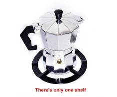 WEHOLY Moka Kaffeekanne Langlebige Küche Kaffeemaschine Regal Moka Topf Tragbares Zubehör Simmer Ring Herd Sicher Aluminium Unterstützung Praktisch, A.