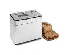 Klarstein Brotilde Family Brotbackautomat - 14 Programme, 3 Bräunungsgrade, bis 1 kg Brot, 1h-Warmhaltefunktion, Timer, LCD-Display, Sichtfenster, Zutatenspender, Antihaftversiegelung, Edelstahl