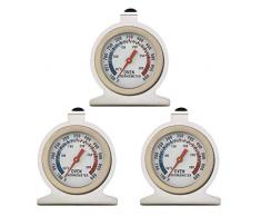 3 Pcs Backofenthermometer,Bainuojia Ziffernthermometer Thermometer Sonde Edelstahl Temperatur Anzeige Ofen Sofort Lesen, zum Aufhängen und Hinstellen Backofen Thermometer Analog