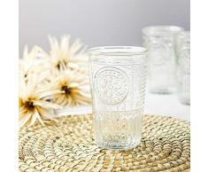 Bormioli Rocco – Romantic – Gläser im 6er-Set – 30,5 cl – aus durchsichtigem Glas – 8 x 8 x 12,5 cm