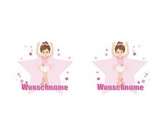 Kinder-Tasse mit Namen und einer Süßen Ballerina als Motiv Bild Kaffeetasse Teetasse Becher Kakaotasse H:95mm/D:82mm Nr.36: rosa