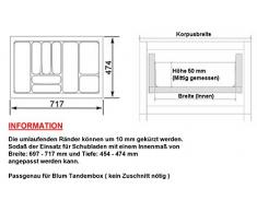 ORGA-BOX® Besteckeinsatz 717 x 474 mm für Blum Tandembox + ModernBox