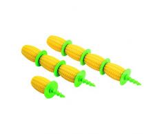 KUHN RIKON Maiskolbenhalter-21400 Maiskolbenhalter, Silikon, Gelb/Grün, One Size