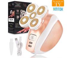 Elektrorasierer Damen, Rasiere Lady Shaver AMTOK Trimmer für Beinhaare Damenrasierer Sichere Körper haarentfernung.