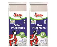 Poliboy - Silber Pflege Tuch - Spezialpoliertuch zur Pflege und Reinigung von Echtsilber und versilberten Gegenständen - 28 x 37 cm - 2er Pack - Made in Germany