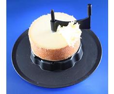 Set KÄSE Tete de Moine RESERVE + Hobel + Haube Pirouette Schweizer Mönchkopf Käse Halber Laib ca. 420 g (100g=3,25EUR)