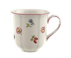 Villeroy & Boch - Petit Fleur Kaffeebecher, Kaffeetasse aus Premium Porzellan mit filigranen Reliefs und blumig-fruchtigen Motiven, 300 ml
