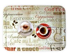 Lashuma Gastrotablett Rechteckig, Druck: Espresso, Großes Kunststoff Tablett 50x37 cm, Italienisches Kaffeetablett