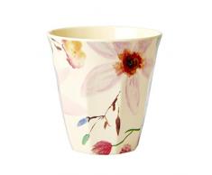 Rice Melamin-Becher SELMAS Flower in beige - Größe: Mittel