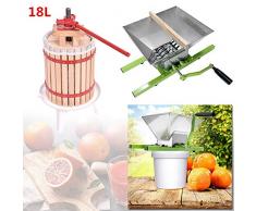 UISEBRT 7L Obstmühle Traubenmühle Apfelpresse & 18L Obstpresse Weinpresse Saftpresse Mechanisch mit Pressentuch